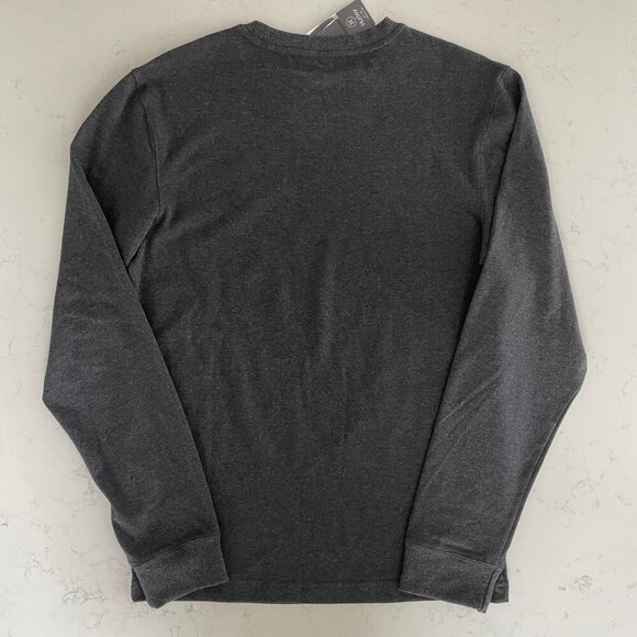 Hurley LS Crew Nk Activewear Cotton Poly Pullover Shirt Charcoal Grey Sz S NWT - Picture 5 of 11